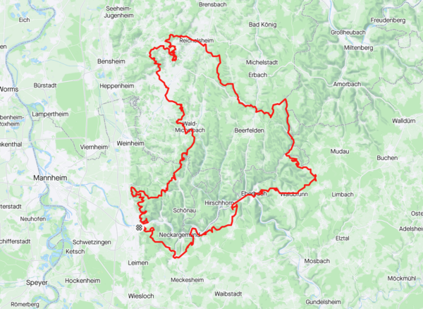 GPX Route - 5K Heidelberg-Odenwald